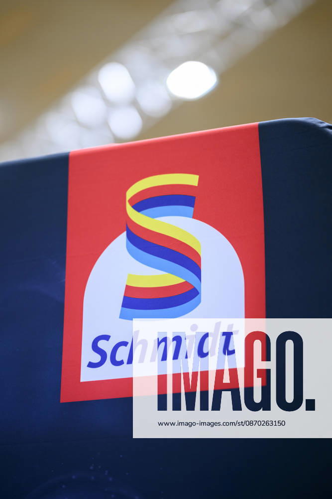 Logo and lettering of Schmidt Spiele GmbH, Schmidt® Spiele, New Product Showcase, on October 21, 2026, at the SPIEL Essen trade show from October 22–25, 2026, in Essen, Germany, Grugahalle