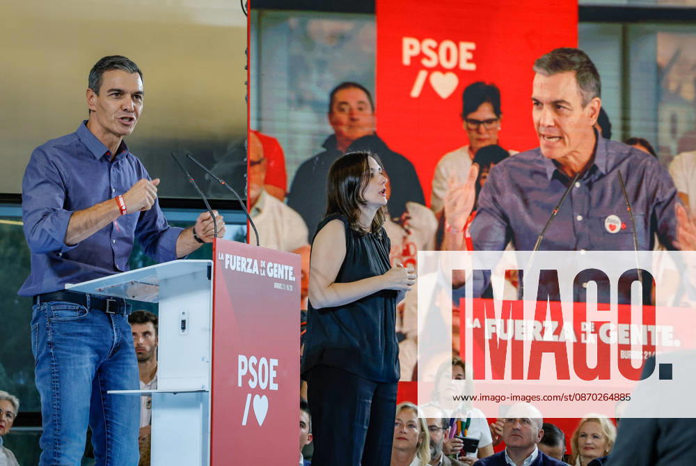 Sánchez Participates in a Pre-Campaign Event in Burgos Prime Minister Pedro Sánchez speaks during a PSOE pre-campaign event at Fórum Evolución on October 21, 2026, in Burgos, Castile and León, Spain. This is Sánchez’s third visit to Castile and León since the election was called; the Socialist leader visited Ponferrada, León, last Sunday, October 11, for an event at La Térmica Cultural, and this Monday, the 19th, in Valladolid, he led an event at the Cúpula del Milenio. October 21, 2026, Tomá, Burgos, Castile and León, Burgos, Castile and León, Spain