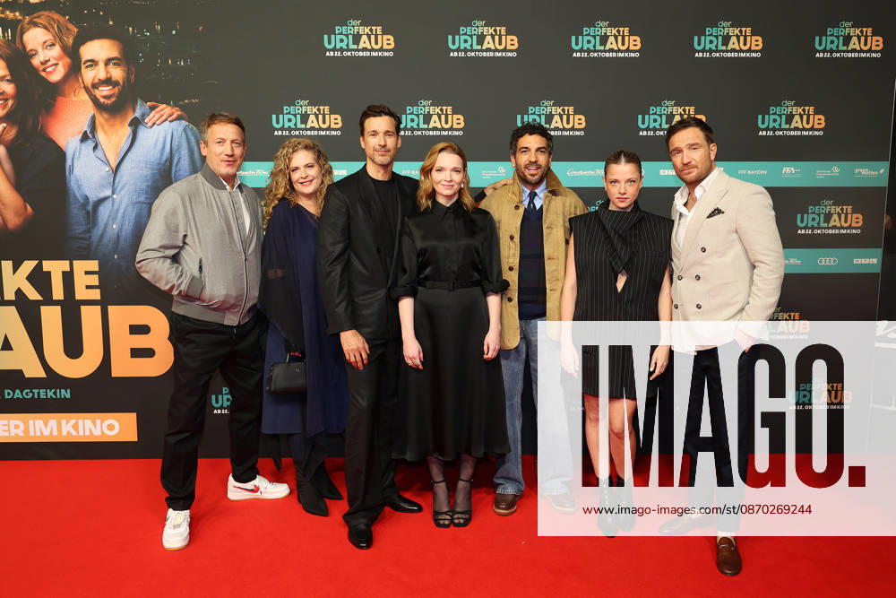 Wotan Wilke Moehring, Diana Amft, Florian David Fitz, Karoline Herfurth, Elyas M. Barek, Jella Haase and Frederick Lau at the premiere of *Der perfekte Urlaub* on October 21, 2026, in Cologne Wotan Wilke Moehring, Diana Amft, Florian David Fitz, Karoline Herfurth, Elyas M Barek, Jella Haase, and