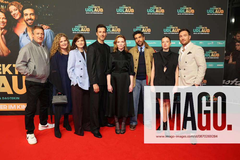 Wotan Wilke Moehring, Diana Amft, Lena Schoemann, Florian David Fitz, Karoline Herfurth, Elyas M. Barek, Jella Haase, and Frederick Lau at the premiere of *Der perfekte Urlaub* on October 21, 2026, in Cologne Wotan Wilke Moehring, Diana Amft, Lena Schoemann, Flori