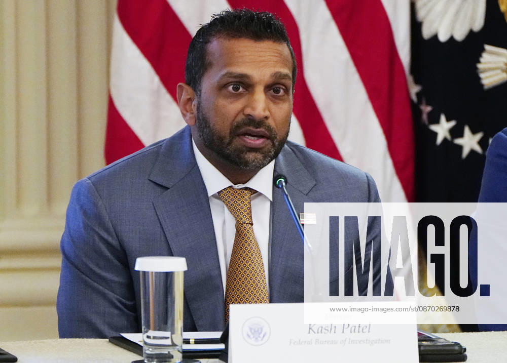 FBI Director Kash Patel ?speaks during a roundtable discussion on cybercrime in the East Room of the White House in Washington, DC on Wednesday, October 21, 2026. The discussion focuses on combatting foreign-based organized crime targeting Americans online and federal seizures of fraudulent crypto and scam websites. WAP20261021918 BONNIExCASH