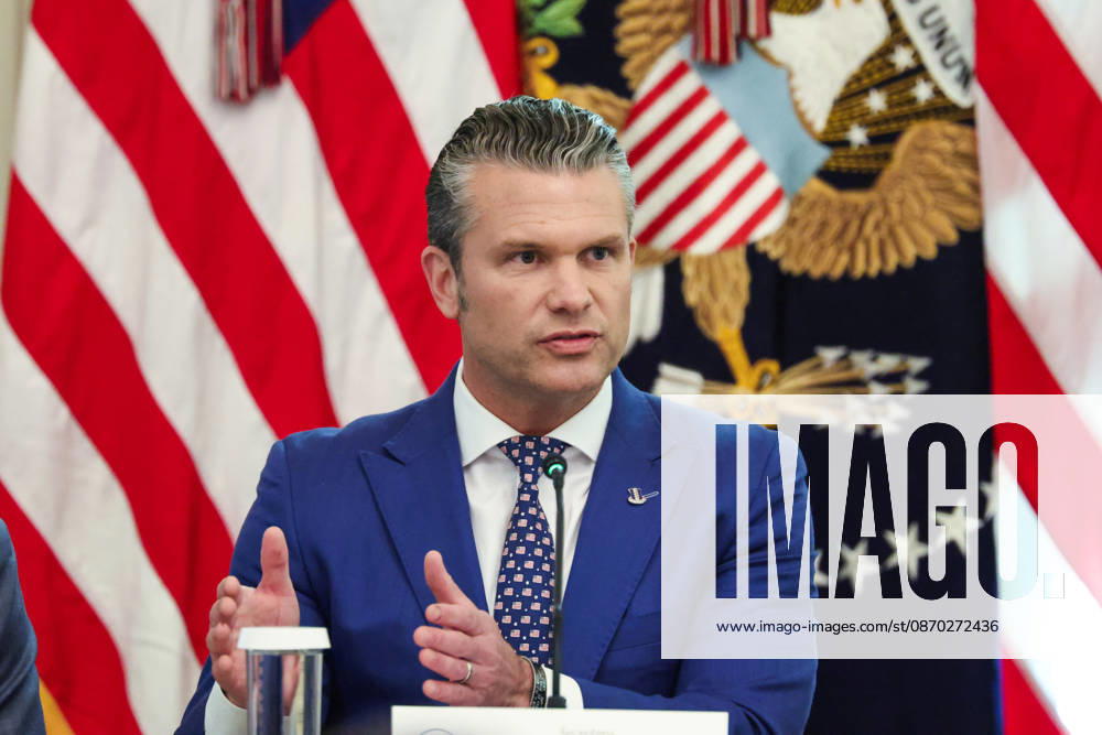 Defense Secretary â Pete Hegseth speaks during a roundtable discussion on cybercrime in the East Room of the White House in Washington DC on Wednesday, October 21, 2026. WAX20261021911 SamuelxCorum
