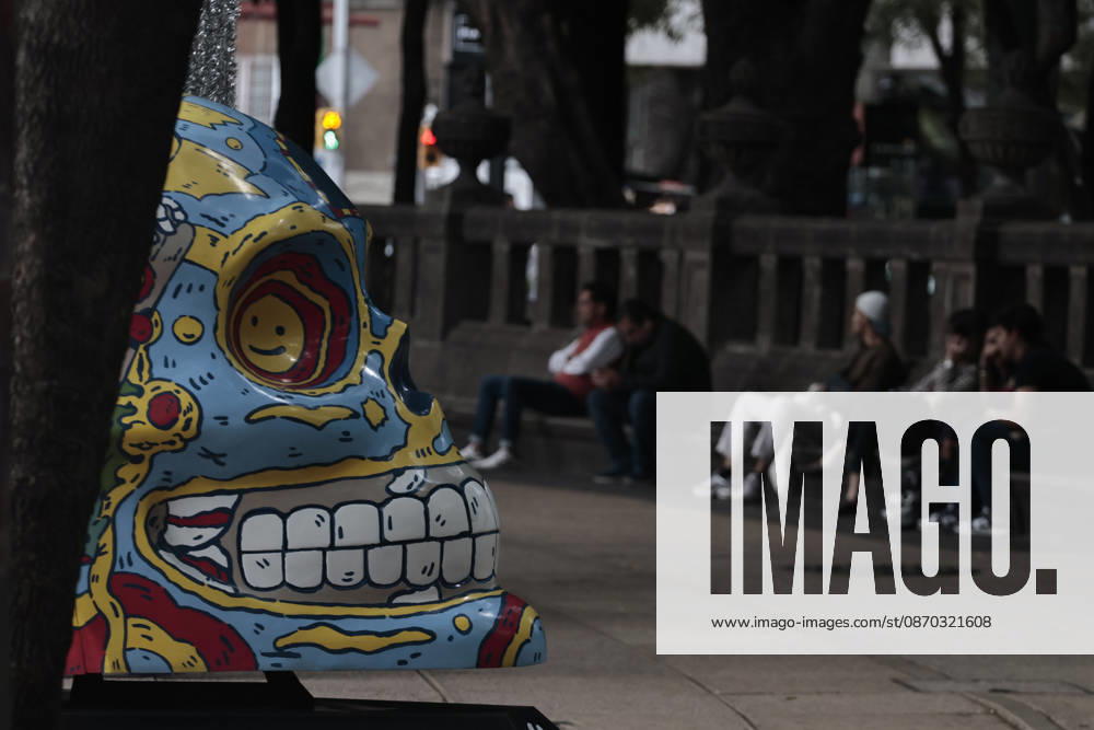 The Mexicraneos exhibition has been installed along the Paseo de la Reforma avenue in Mexico City, marking the start of the Day of the Dead celebrations in the country. This edition of the exhibition, titled Collection: Living Nature Mystical Tales. features 35 giant skulls, each artistically transformed by various creators. Mexico City Mexico - ZUMAp204 20261021_zip_p204_080