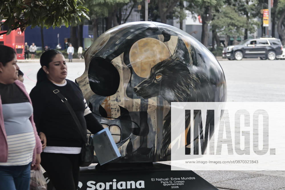 The Mexicraneos exhibition has been installed along the Paseo de la Reforma avenue in Mexico City, marking the start of the Day of the Dead celebrations in the country. This edition of the exhibition, titled Collection: Living Nature Mystical Tales. features 35 giant skulls, each artistically transformed by various creators. Mexico City Mexico - ZUMAp204 20261021_zip_p204_070