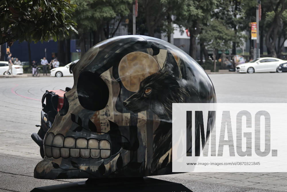 The Mexicraneos exhibition has been installed along the Paseo de la Reforma avenue in Mexico City, marking the start of the Day of the Dead celebrations in the country. This edition of the exhibition, titled Collection: Living Nature Mystical Tales. features 35 giant skulls, each artistically transformed by various creators. Mexico City Mexico - ZUMAp204 20261021_zip_p204_071