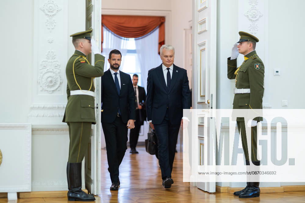 Gitanas Nauseda, President of the Republic of Lithuania, received Jakov Milatovic, President of Montenegro, who was visiting Lithuania. Vilnius
