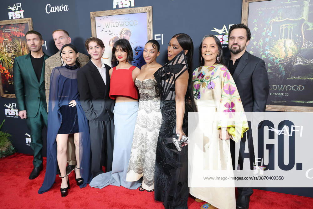 Travis Knight, Marc Evan Jackson, Awkwafina, Peyton Elizabeth Lee, Jacob Tremblay, Jake Johnson, Tantoo Cardinal, Amandla Stenberg, Angela Bassett at the 2026 AFI Fest opening night gala US premiere of Wildwood at the TCL Chinese Theatre IMAX Los Angeles USA - ZUMAg107 20261022_zep_g107_180