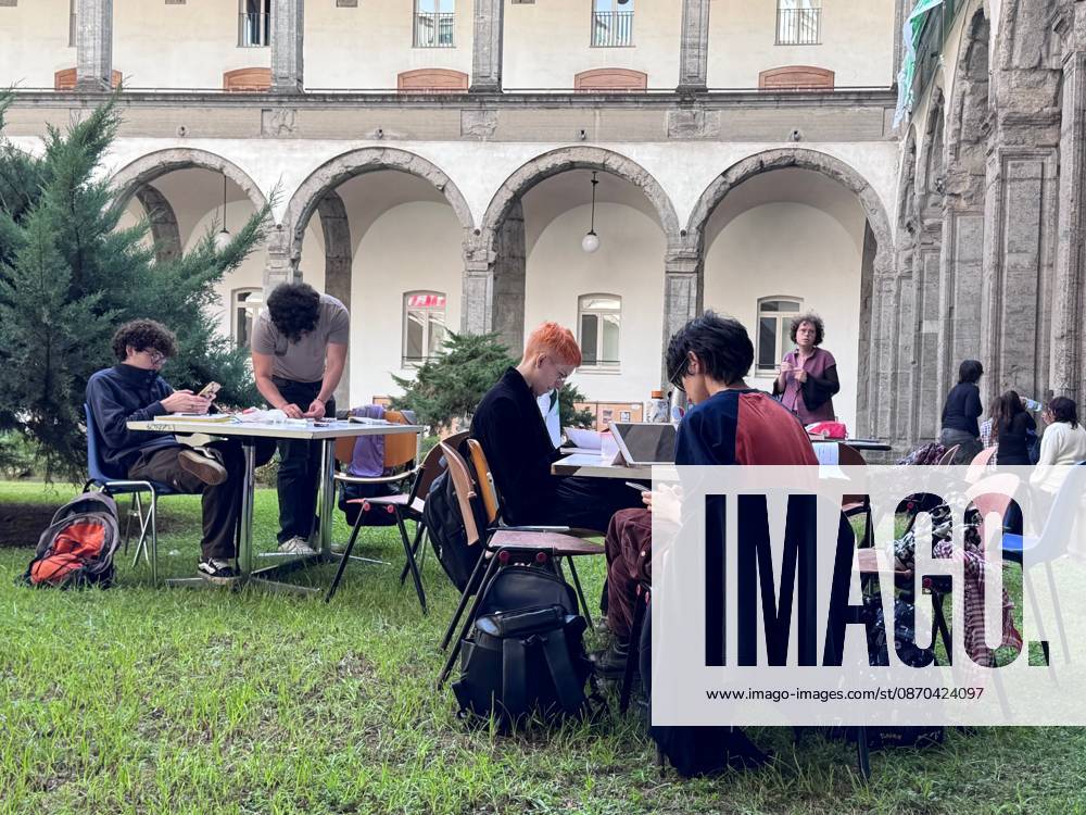 NAPLES, ITALY Ã¢â‚¬ OCTOBER 22, 2026: Students of the Collettivo autorganizzato universitario (CAU, the Self-Organised University Collective), together with Ecologia Politica Napoli (Ecopol), are occupying the Porta di Massa site of the University of Naples Federico II, which they took over on October 21. Francesco, a spokesperson for the collective, said: We are occupying our site against high rents, against the cost of living and for a right to study that is truly possible for everyone. A banner at the entrance presents the occupation as a step towards the October 30 general strike. The occupation came as the university announced that, from October 22 and until further notice, ordinary teaching woul - ZUMAq101 20261022_zna_q101_112