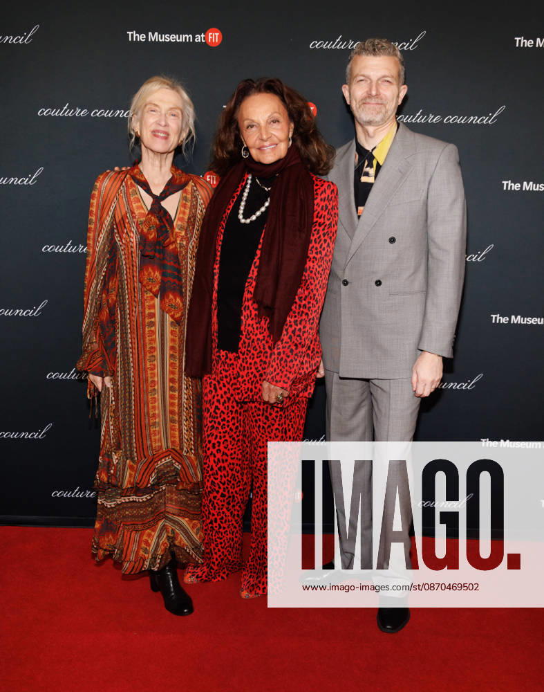 Valerie Steele, Diane von Furstenberg and Jason Schupbach attend the 2026 Couture Council Luncheon Honoring Diane von Furstenberg. Held at Gotham Hall in New York. Zuma Press October 22, 2026. New York United States - ZUMAp281 20261022_zea_p281_045