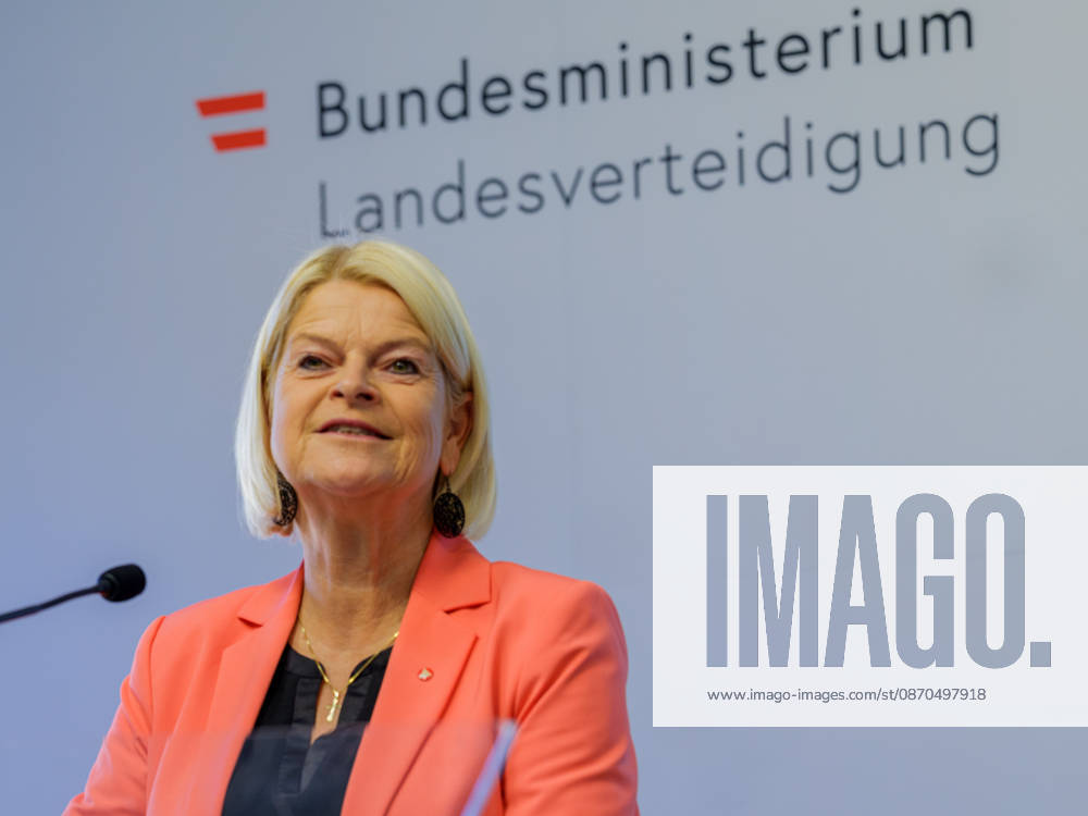 Press Conference on the BMLV Youth Monitor 2026—Federal Minister of Defense Klaudia Tanner (ÖVP) on October 23, 2026, at the press conference titled What Do Young People Think About the Austrian Armed Forces? held at the Rossauer Barracks in Vienna, Vienna, Austria