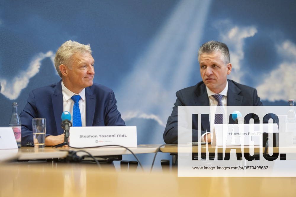 On Friday, October 23, 2026, Stephan Toscani, the CDU’s state chairman in Saarland, will welcome Thorsten Frei, the CDU’s parliamentary group leader in the German Bundestag, Thorsten Frei, at the Saarland State Parliament. Together, they will hold a press conference. Pictured, from left: Stephan Toscani, Member of the State Parliament (CDU), and Thorsten Frei, Member of the Bundestag (CDU). bub