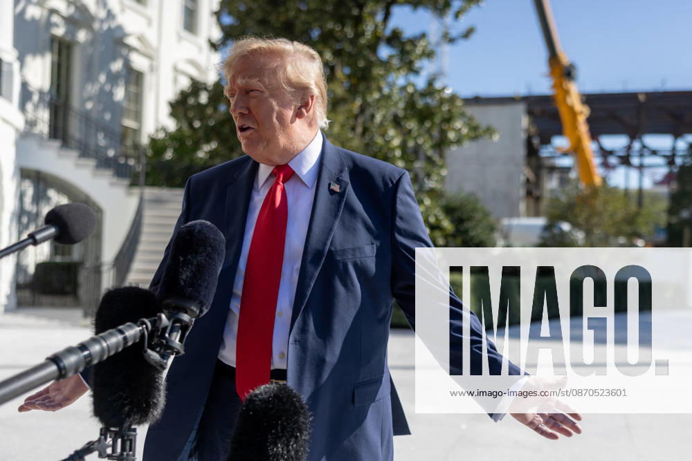 Trump Departs White House WASHINGTON, DC - OCT. 23: US President Donald Trump speaks to reporters outside the White House as he departs for a campaign stop in Ft. Myers, Fla. via Marine One on Friday, Oct. 23, 2026 in Washington, D.C. (Photo by Tierney Cross Pool For The Washington Post) Washington DC United States
