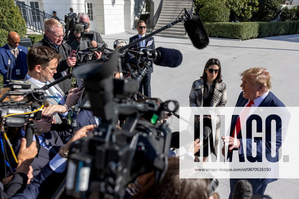 US President Donald Trump speaks to reporters outside the White House as he departs via Marine One on Friday, October 23, 2026 in Washington, DC. Trump will make a campaign stop in Florida before heading to Mar-a-Lago. WASP2026102304 TierneyxCross