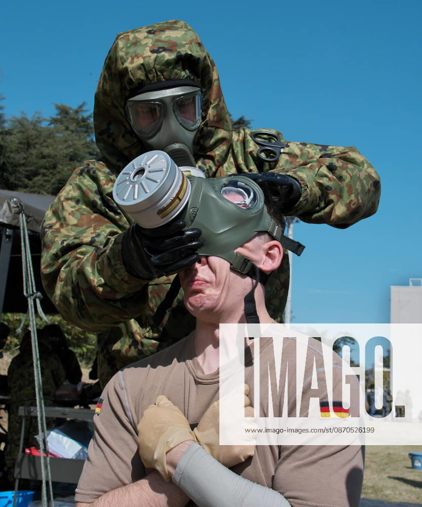 Members of German Military take part in the joint medical training during the Japan and U.S. military exercise Keen Sword 27 at Iruma Air Base in Saitama-Prefecture, Japan on Friday, October 23, 2026. Japan Self-Defense Forces, U.S. Military, and partner forces will hold the exercise Keen Sword 27 from October 19th to 29th in Japan. Approximately JSDF(Japan Self-Defense Forces) 45,000 personnel, U.S. troops 11,000, and forces from Australia, Canada, France, Germany, the Netherlands, New Zealand, and the Philippines participating with observers from the Republic of Korea and the United Kingdom. TKP2026102328 KEIZOxMORI