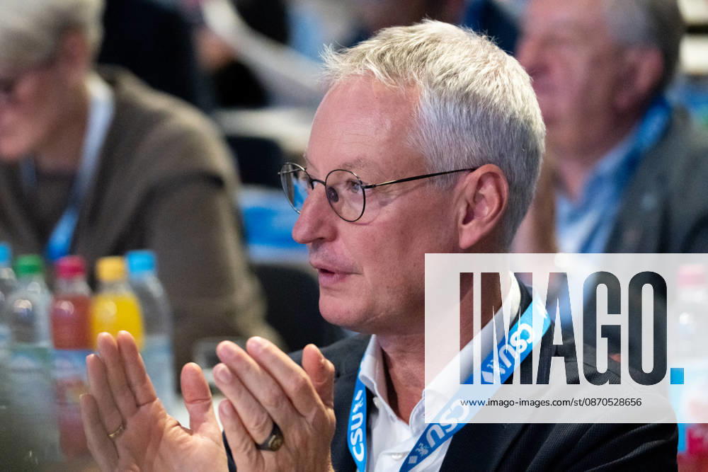 Munich, Bavaria, Germany October 23, 2026: The 2026 convention of the CSU (Christian Social Union) at the Munich Trade Fair Center. Markus Pannermayr, Mayor of Straubing