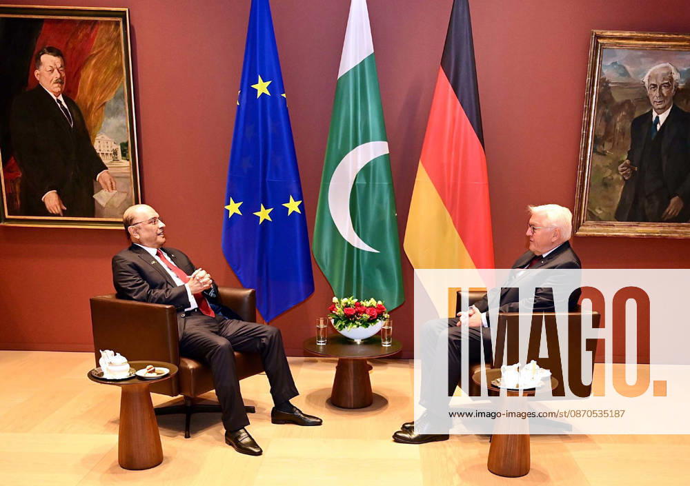 President of Pakistan, Asif Ali Zardari exchanging views with German President Dr. Frank- Walter Steinmeier during meeting held at Office of the President in Berlin on Friday, October 23, 2026. (PPI Images).