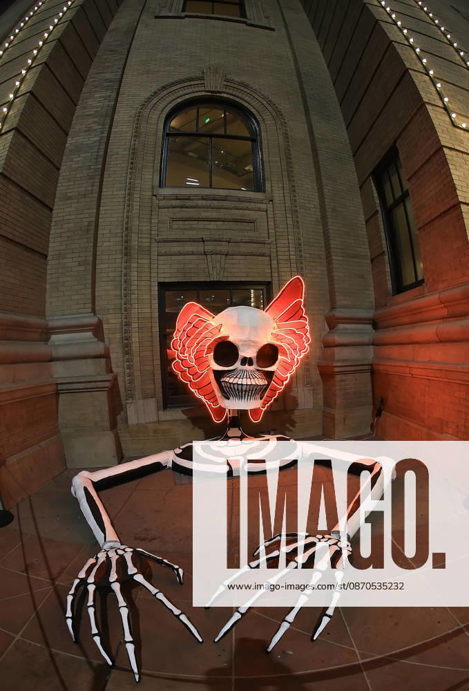 Halloween sculptures are present all over the Denver Performing Arts Complex during the 49th. Denver Film Festival Red Carpet event at the Ellie Caulkins Opera House Thursday night. Credit Image: ZUMA Press Wire) Denver USA - ZUMAav4_ 20261022_zaf_av4_001
