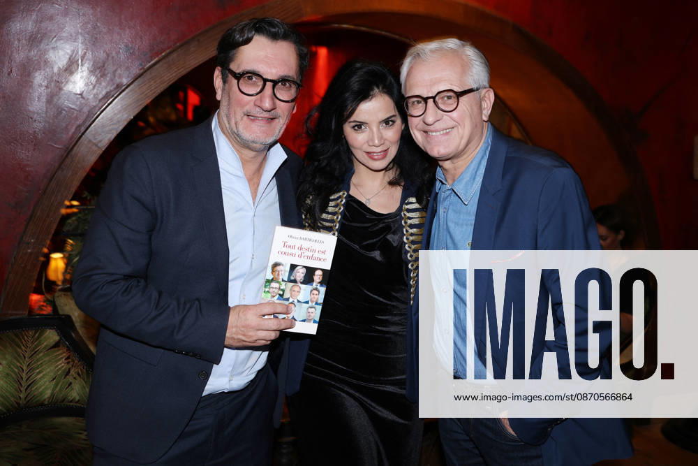 Exclusive - Olivier Dartigolles book launch - Paris Exclusive - Olivier Dartigolles, Elham Erfani and Thierry Cabannes attend Olivier Dartigolles « Tout destin est cousu d’enfance » book launch organized by Five Eyes Production at Buddha Bar, in Paris, France, October 23, 2026. Photo by Jerome Domine ABACAPRESS.COM Paris France