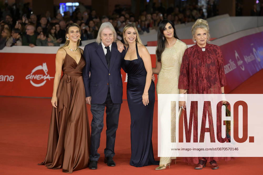 La sera a Roma red carpet in Rome, Italy - 23 Oct 2026 From (l) to (r) Nicoletta Romanoff,Enrico Vanzina,Martina Stella,Rocio Munoz Morales and Florence Guerin attend the red carpet of film La sera a Roma at Auditorium Parco della Musica during Rome Film Fest 2026. Rome Italy