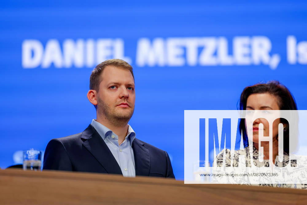 2026 CSU Party Convention: Daniel Metzler, CEO of Isar Aerospace (left), and Dorothee Bär, Federal Minister of Research, Technology, and Space (right), at the 2026 CSU Party Convention at the Munich Trade Fair Center