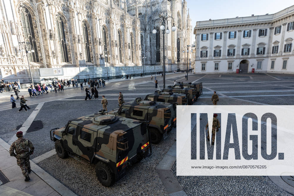 500 Italian soldiers deployed in Milan ahead of protest MILAN, ITALY - OCTOBER 24: 500 soldiers from the Folgore Parachute Brigade, one of the Italian Army’s elite units, have been deployed to patrol the city on the day an unauthorized demonstration against the high cost of living is set to take place in Milan, Italy, on October 24, 2026. This measure follows the destruction and looting that occurred in Milan the previous weekend during similar protests against the rising cost of living. Andrea Carrubba Anadolu Milan Italy. Editorial use only. Please get in touch for any other usage.