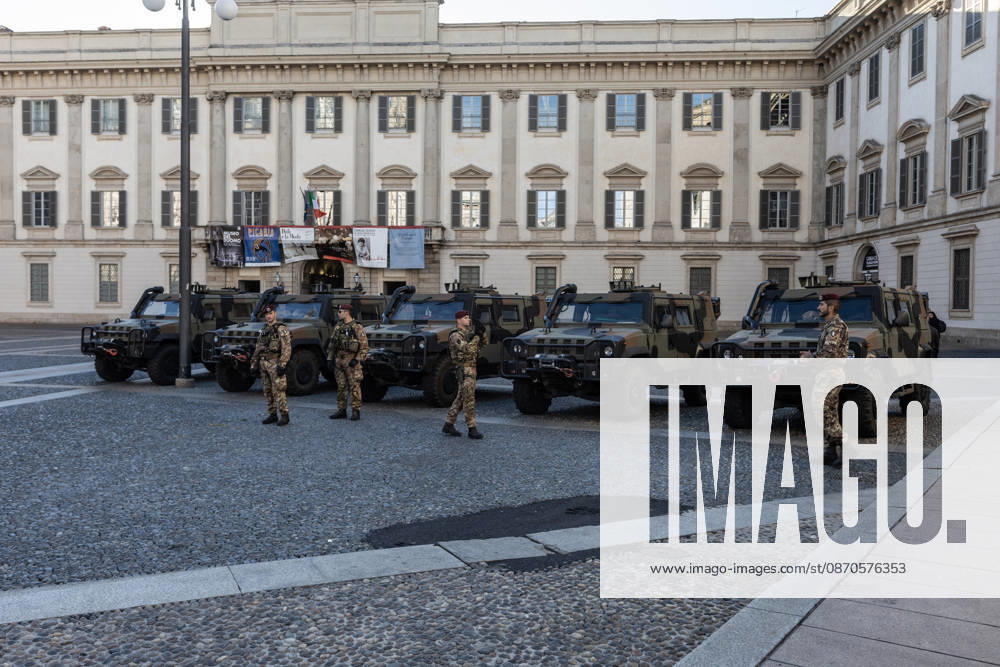 500 Italian soldiers deployed in Milan ahead of protest MILAN, ITALY – OCTOBER 24: 500 soldiers from the Folgore Parachute Brigade, one of the Italian Army’s elite units, have been deployed to patrol the city on the day an unauthorized demonstration against the high cost of living is set to take place in Milan, Italy, on October 23, 2026. This measure follows the destruction and looting that occurred in Milan the previous weekend during similar protests against the rising cost of living. Andrea Carrubba Anadolu Milan Italy. Editorial use only. Please get in touch for any other usage.