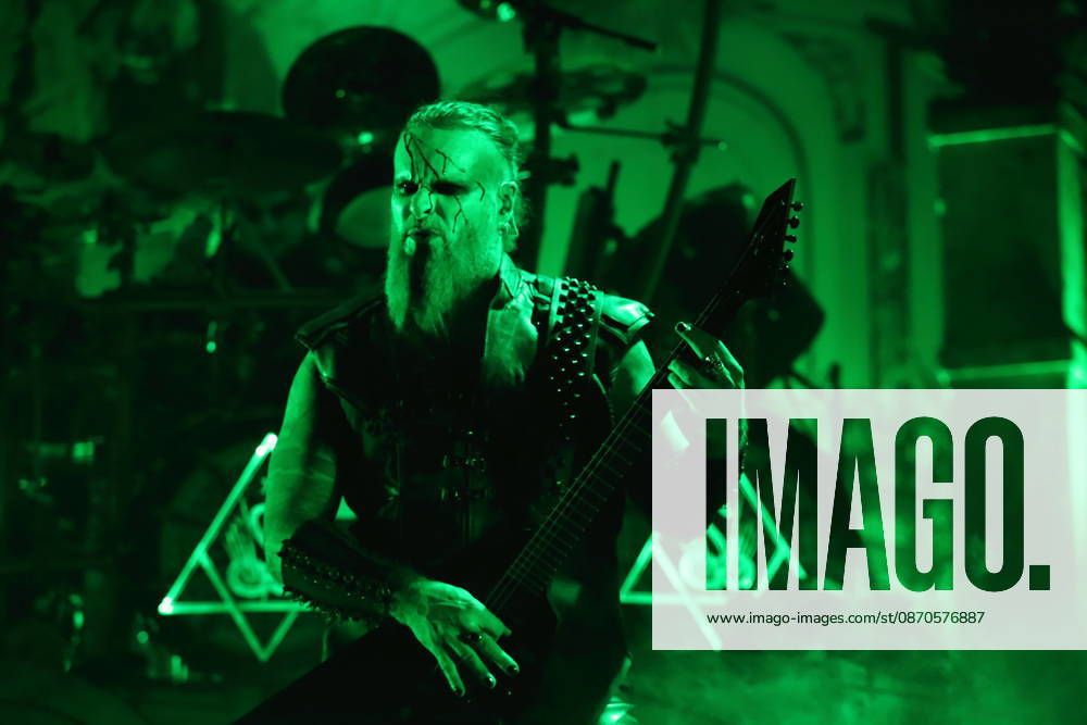 Kjell Age Damage Karlsen of the band Dimmu Borgir at a concert at the Columbiahalle in Berlin, October 23, 2026 Behemoth Dimmu Borgir Concert Berlin