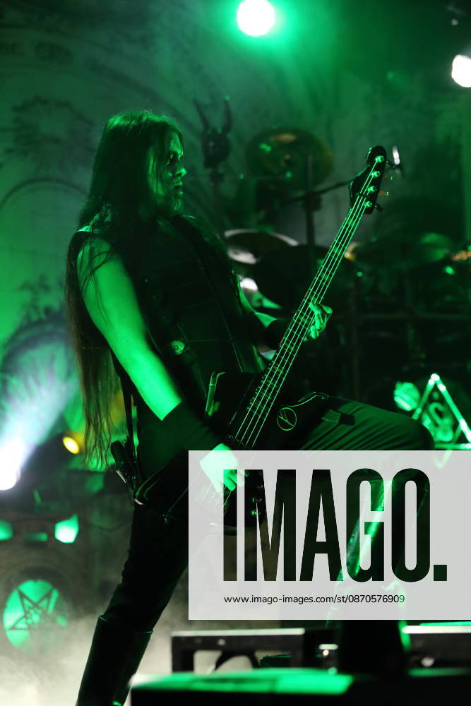 Victor Brandt of the band Dimmu Borgir at a concert at the Columbiahalle in Berlin, October 23, 2026 Behemoth Dimmu Borgir Concert Berlin