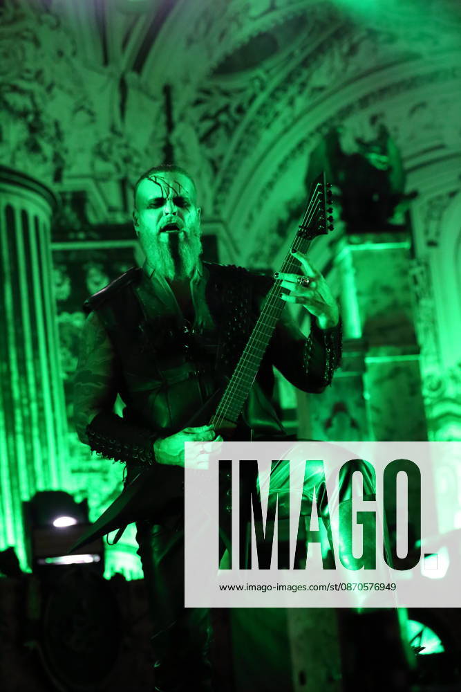 Kjell Age Damage Karlsen of the band Dimmu Borgir at a concert at the Columbiahalle in Berlin, October 23, 2026 Behemoth Dimmu Borgir Concert Berlin