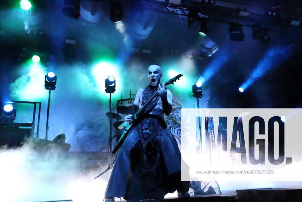 Adam Michal Nergal Darski of the band Behemoth at a concert at the Columbiahalle in Berlin, October 23, 2026 Behemoth Dimmu Borgir Concert Berlin