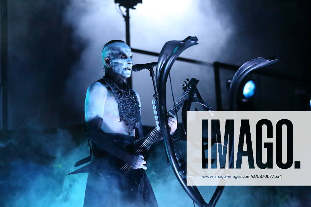 Adam Michal Nergal Darski of the band Behemoth at a concert at the Columbiahalle in Berlin, October 23, 2026 Behemoth Dimmu Borgir Concert Berlin
