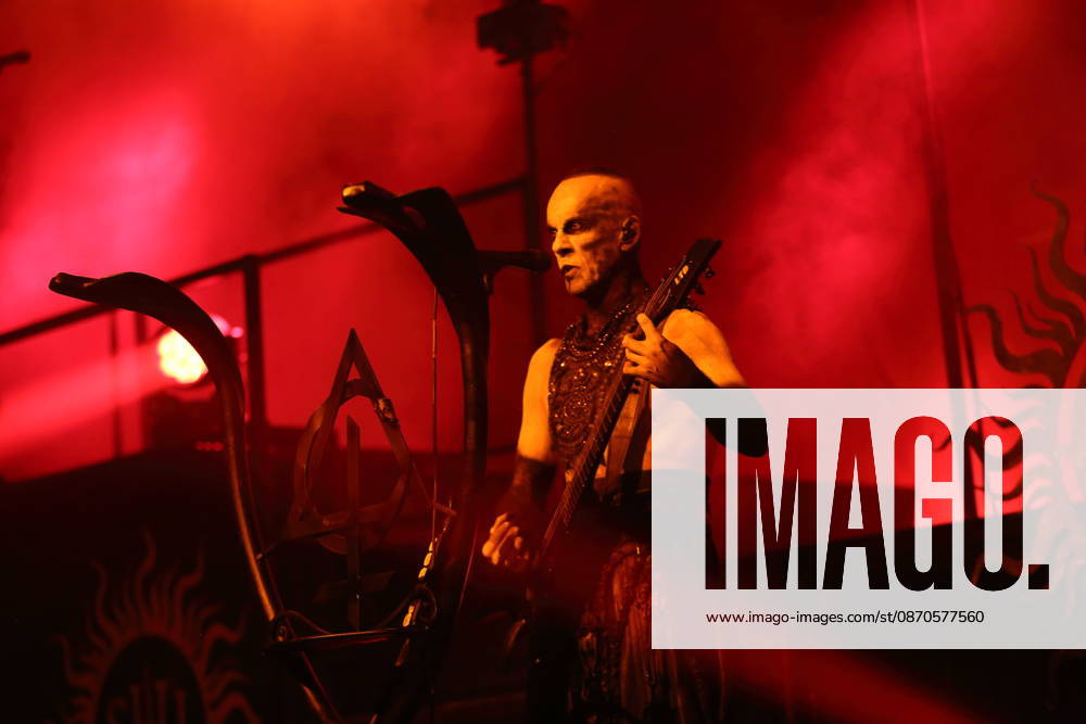 Adam Michal Nergal Darski of the band Behemoth at a concert at the Columbiahalle in Berlin, October 23, 2026 Behemoth Dimmu Borgir Concert Berlin