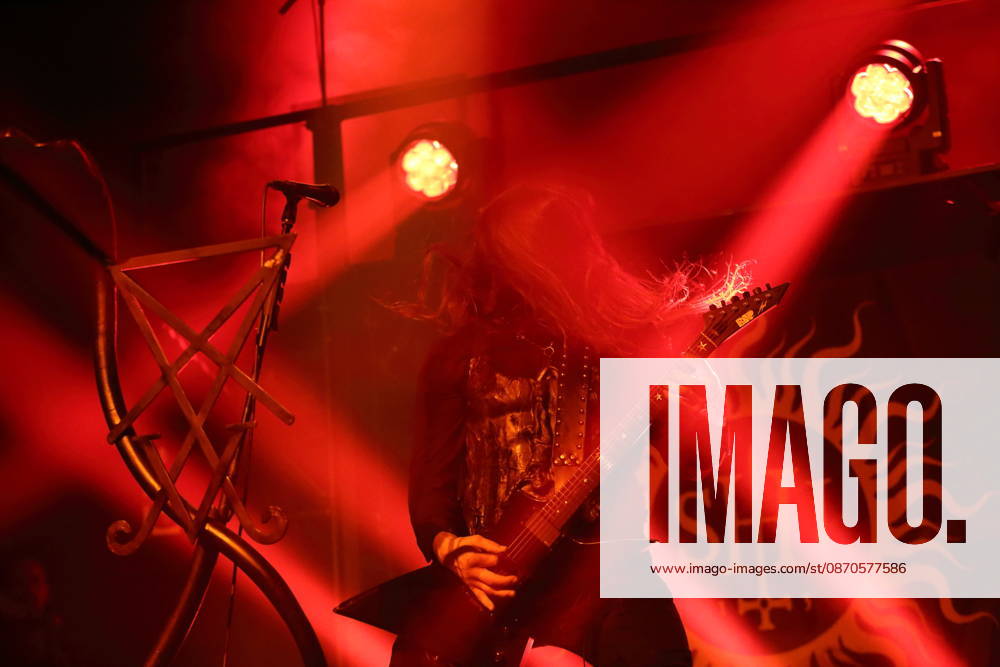 Patryk Dominik Seth Sztyber of the band Behemoth at a concert at the Columbiahalle in Berlin, October 23, 2026 Behemoth Dimmu Borgir Concert Berlin