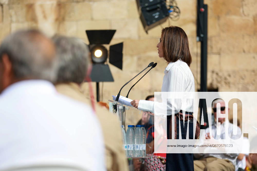 Abascal Holds a Public Event in Palma Vox’s candidate for the Congress of Deputies representing the Balearic Islands, Maribel Cerezo, during a public event as part of the pre-campaign for the general election on November 29, at La Seu de Mallorca, on October 24, 2026, in Palma de Mallorca, Mallorca, Balearic Islands, Spain. Abascal is the first leader of one of the major parties running in the general election to announce public events in the Balearic Islands. OCTOBER 24, 2026. Tomàs Moyà. Palma de Mallorca, Mallorca, Isl. Palma de Mallorca, Mallorca, Spain