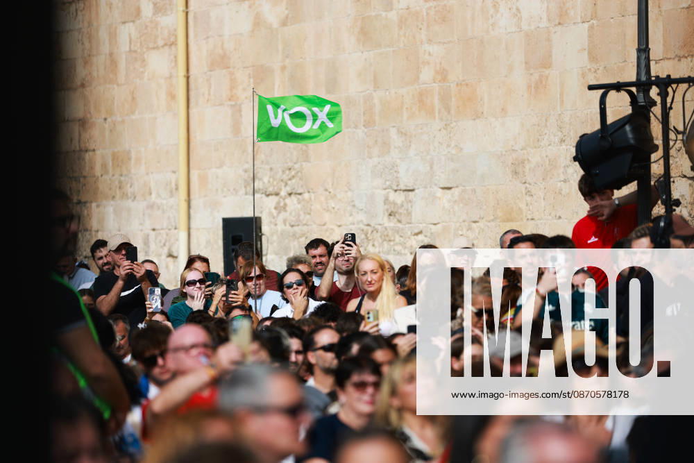 Abascal Holds a Public Rally in Palma: A large crowd gathered at a VOX public rally as part of the pre-campaign for the general election on November 29, at La Seu de Mallorca, on October 24, 2026, in Palma de Mallorca, Mallorca, Balearic Islands, Spain. Abascal is the first leader of one of the major parties running in the general election to announce public events in the Balearic Islands. OCTOBER 24, 2026. Tomàs Moyà. Palma de Mallorca, Mallorca, Island of Palma de Mallorca, Mallorca, Spain