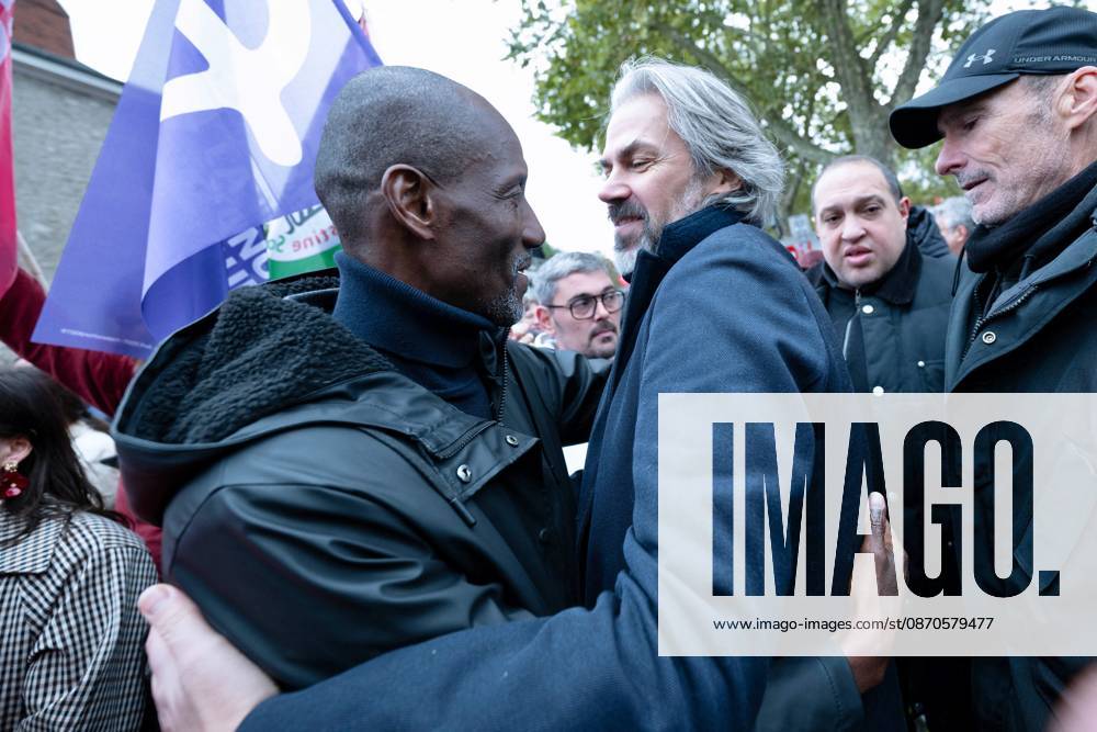 Politics at Demonstration Against French Far-Right Party RN - Orleans Saint-Denis Mayor Bally Bagayoko and La France Insoumise - Nouveau Front Populaire s group MP Aymeric Caron attending demonstration against French far-right party French far-right party Rassemblement National RN in Orleans, France on October 24 2026 before the beginning of the XIXth Congress French far-right party Rassemblement National RN organized in Orleans. Photo by Franck Castel ABACAPRESS.COM Orleans France
