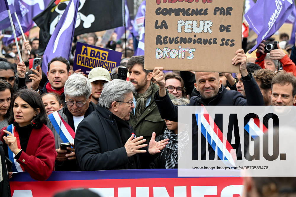 October 24 Demonstration in Paris: Jean-Luc Mélenchon, Manuel Bompard Demonstration in support of purchasing power, the protection of public services, and fiscal and social justice, held in Paris on October 24, 2026, as part of a nationwide call for mobilization bringing together former members of the Yellow Vest movement, labor unions, high school and college students 460732 2026 10 24 unknown