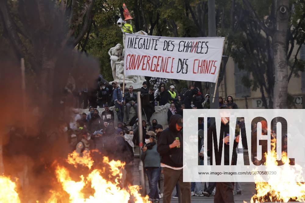 October 24 Protest PHOTOPQR LA PROVENCE PENNANT Franck Marseille Oct. 24, 2026 End of the October 24 protest against the high cost of living and clashes with police in downtown Marseille at Porte d’Aix and Réformés France Oct. 24 2026 Another day of protests this Saturday, and amid fears of renewed violence and looting, restrictions on freedom of movement and assembly have multiplied, drawing sharp criticism from civil liberties groups Marseille, Marseille, France