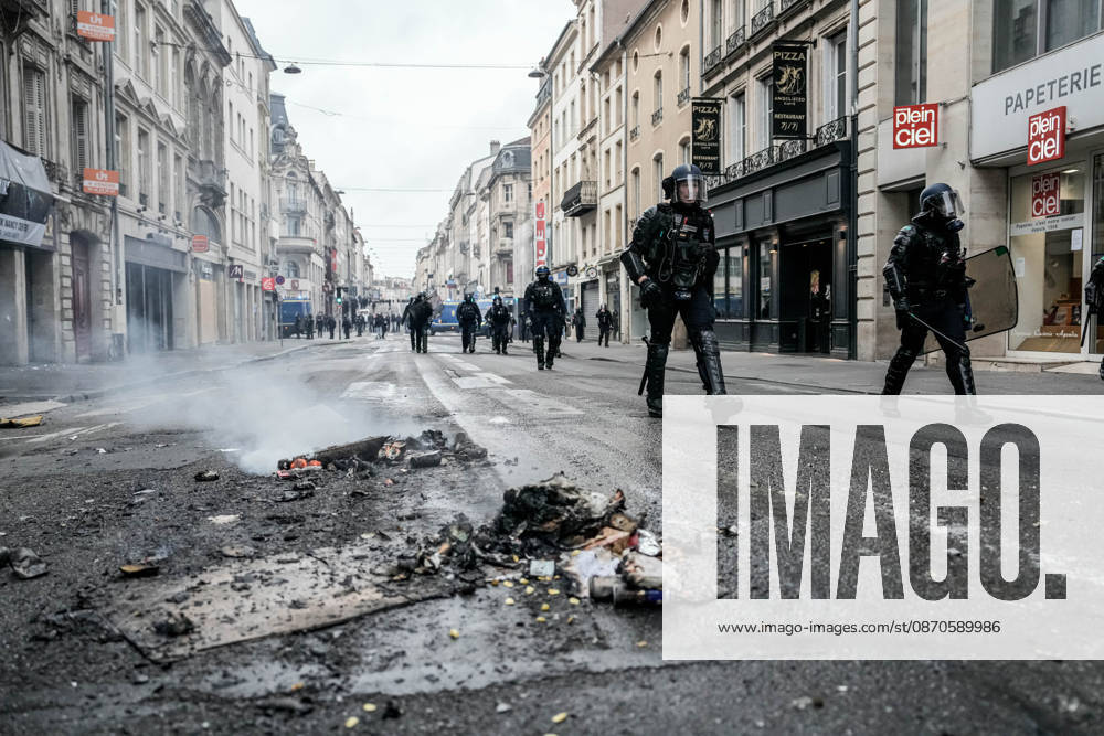 Police intervene in demonstrators amid ongoing protests in Nancy NANCY, FRANCE - OCTOBER 24: Police clash with protesters with water cannons and tear gas during a demonstration amid ongoing social and political tensions in Nancy, France, on October 24, 2026. Muhammed Said Tako Anadolu Nancy France. Editorial use only. Please get in touch for any other usage.
