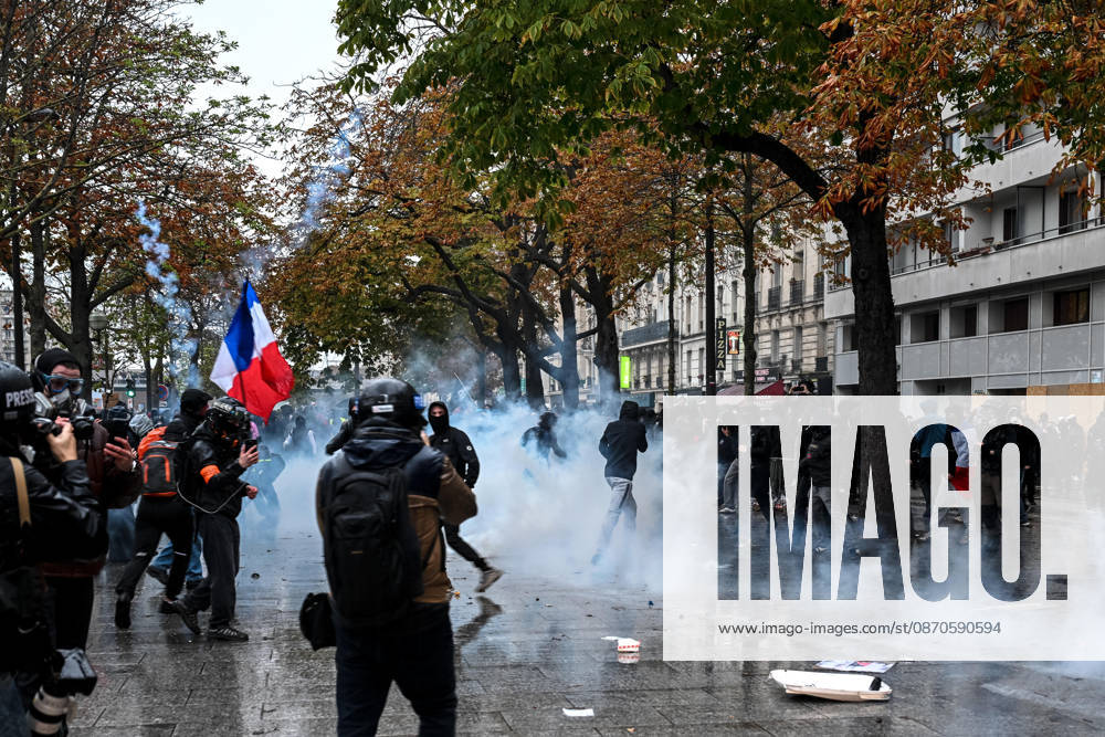 PARIS - OCTOBER 24 2026..110,000 people have taken to the streets in Paris for the second weekend running. Across France, the figure stands at 450,000. .The City of Paris authorised a demonstration †away from the city centre †after events got completely out of hand last weekend..Various trade unions, united under the well-known banner of Les Gilets Jaunes, together with the young people who have been protesting for weeks, had called for this demonstration..It was a colourful mix of young and old and people of all ethnicities… who took to the streets together to demand, amongst other things, greater purchasing power, to protest against the genocide in Gaza and against racismâ₠- ZUMAr234 20261024_zip_r234_028