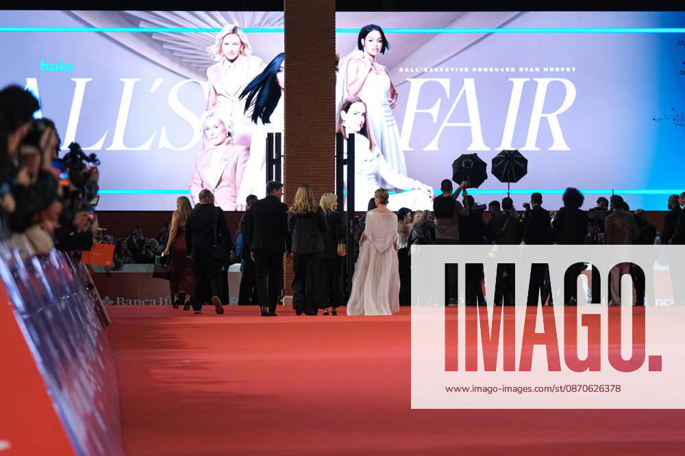 Red carpet of All s Fair at 21st Rome Film Fest in Rome, Italy - 24 Oct 2026 A general view of the red carpet of the movie All s Fair during the 21st Rome Film Fest at Auditorium Parco della Musica Ennio Morricone. Rome Italy
