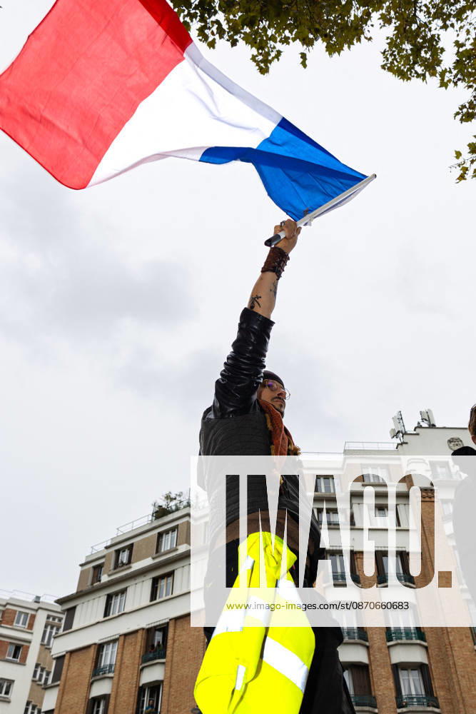 Yellow Vests Protest Act II - Paris Demonstrators take part in a protest against the rising cost of living in Paris, France, on October 24, 2026, marching from Porte d’Italie to Porte de Vincennes after authorities changed the originally agreed route.Photo by Shana Abitbol ABACAPRESS.COM Paris France