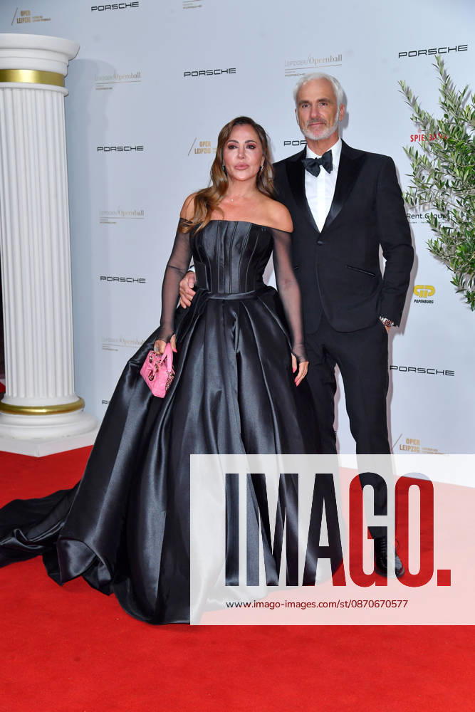 Simone Thomalla and Rene Marchand at the 2026 Leipzig Opera Ball at the Leipzig Opera on October 24, 2026