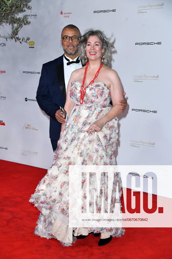 Cheryl Shepard with her husband Nikolaus Okonkwo at the 2026 Leipzig Opera Ball at the Leipzig Opera on October 24, 2026