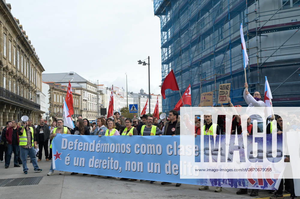 Against Police Repression Rally in A Coruna Protesters during a rally under the slogan Against Police Repression, on October 25, 2026, in A Coruna, Galicia, Spain. Galiza Nova, CIG, and Erguer, with the support of the BNG and the Coordinadora da Mocidade Socialista, have called for seven simultaneous rallies in Galician cities to condemn police actions during the protests over the visit of Vox leader, Santiago Abascal, to A Coruna on October 21, 2026 OCTOBER 25, 2026 M Spain