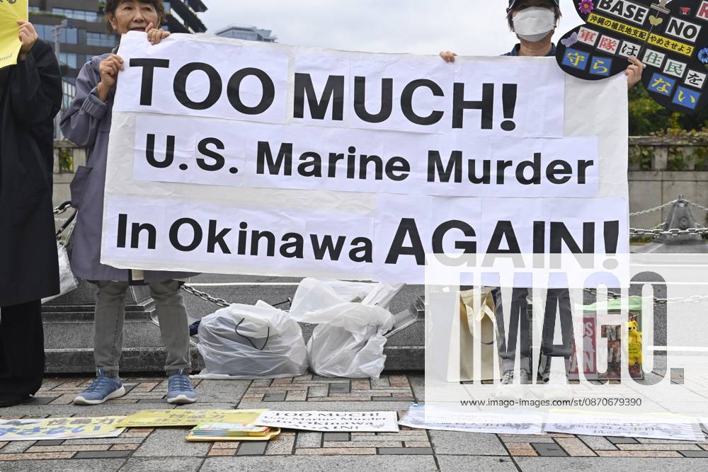 Tokyo protesters condemn Okinawa killing, demand US base removal TOKYO, JAPAN - OCTOBER 25: Protesters gather to condemn the killing of a woman in Okinawa and call for the removal of US military bases from the island on October 25, 2026, in Tokyo, Japan. Demonstrators hold placards condemning sexual violence and calling for the removal of US military bases from Okinawa amid accusations against US military personnel David Mareuil Anadolu Tokyo Japan. Editorial use only. Please get in touch for any other usage.