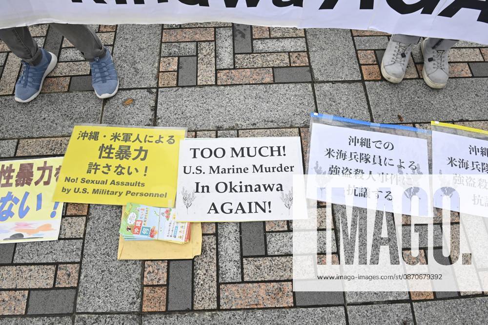 Tokyo protesters condemn Okinawa killing, demand US base removal TOKYO, JAPAN - OCTOBER 25: Protesters gather to condemn the killing of a woman in Okinawa and call for the removal of US military bases from the island on October 25, 2026, in Tokyo, Japan. Demonstrators hold placards condemning sexual violence and calling for the removal of US military bases from Okinawa amid accusations against US military personnel David Mareuil Anadolu Tokyo Japan. Editorial use only. Please get in touch for any other usage.