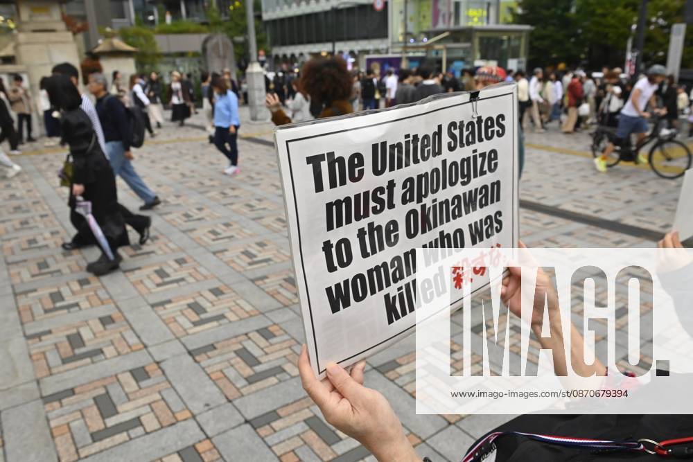 Tokyo protesters condemn Okinawa killing, demand US base removal TOKYO, JAPAN - OCTOBER 25: Protesters gather to condemn the killing of a woman in Okinawa and call for the removal of US military bases from the island on October 25, 2026, in Tokyo, Japan. Demonstrators hold placards condemning sexual violence and calling for the removal of US military bases from Okinawa amid accusations against US military personnel David Mareuil Anadolu Tokyo Japan. Editorial use only. Please get in touch for any other usage.