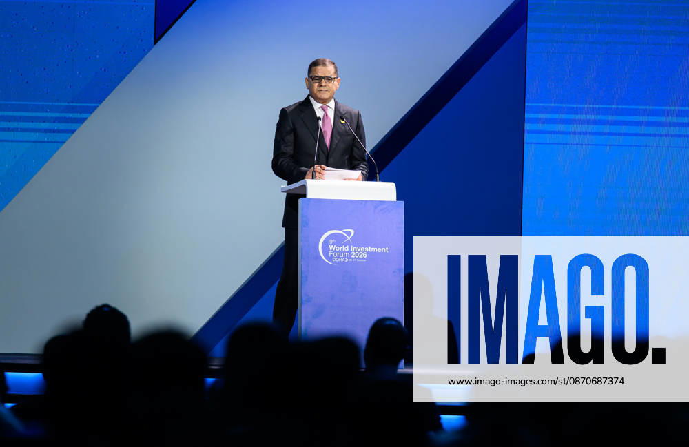 Abdulhamid Mohammed Al Dabiba, Prime Minister of Libya, speaks during the opening ceremony of the 9th World Investment Forum (WIF 2026). The three-day summit, organized by United Nations Conference on Trade and Development Doha Qatar - ZUMAs197 20261025_aaa_s197_083