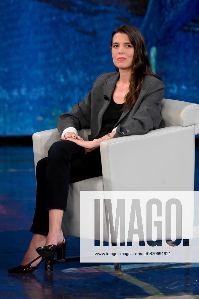 IPA90179975 - Milan: Charlotte Casiraghi Appears on the TV Show Che tempo che fa, Nove - Charlotte Casiraghi